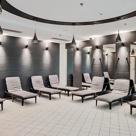 Ans Hanza Tower 21st Floor With View, Swimming Pool, Sauna, Jacuzzi, Viewing Terrace * Estetino