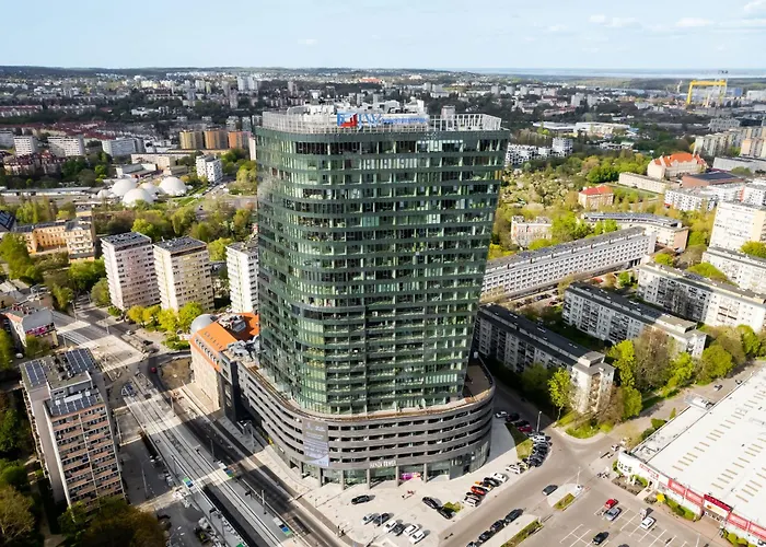 Lägenhet Ans Hanza Tower 21st Floor With View, Swimming Pool, Sauna, Jacuzzi, Viewing Terrace Szczecin
