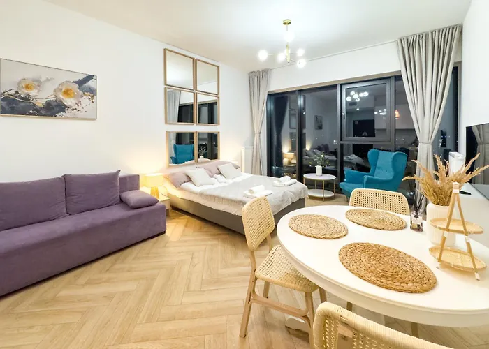 Ans Hanza Tower 21st Floor With View, Swimming Pool, Sauna, Jacuzzi, Viewing Terrace Lägenhet Szczecin