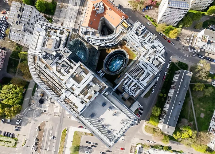 Ans Hanza Tower 21st Floor With View, Swimming Pool, Sauna, Jacuzzi, Viewing Terrace Lägenhet Szczecin